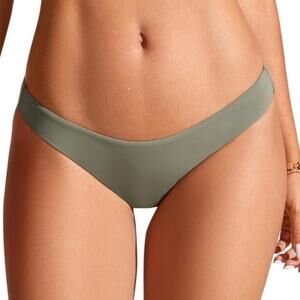 CRZ YOGA Low Rise Cheeky Bikini Bottom Light Army Green Small NWT40